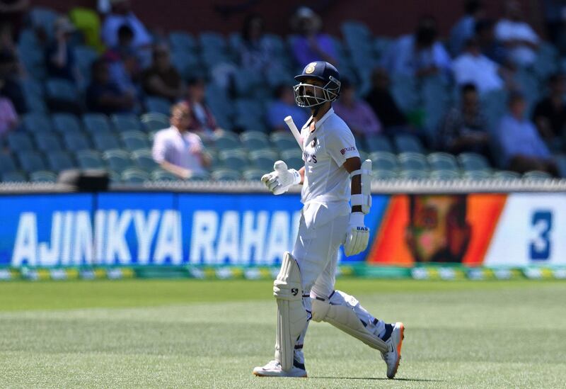 Ajinkya Rahane, caught Paine, bowled Hazlewood, for 0. AP