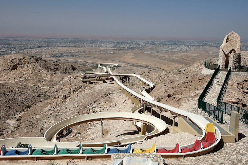 A roller coaster at Mercure Grand Jebel Hafeet in Al Ain. Pawan Singh / The National