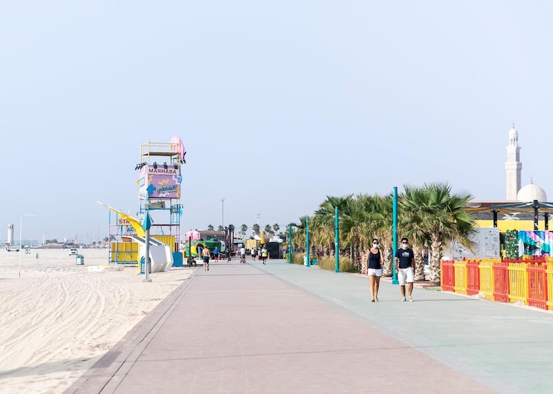 DUBAI, UNITED ARAB EMIRATES. 15 MAY 2020. 
Kite beach open to the public.
(Photo: Reem Mohammed/The National)

Reporter:
Section: