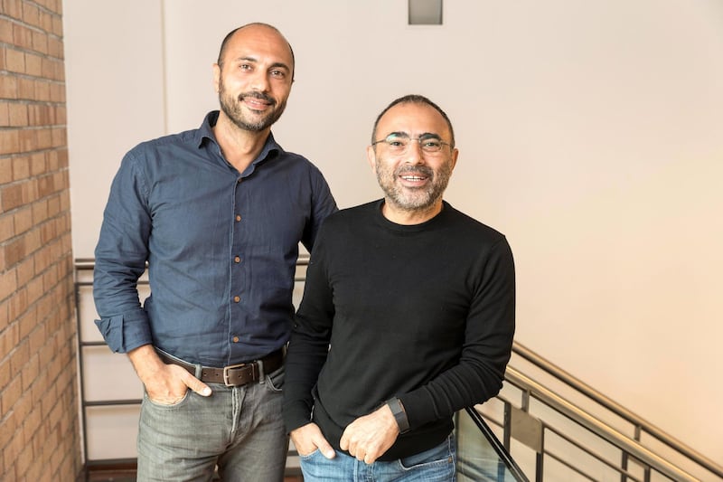 DUBAI, UNITED ARAB EMIRATES. 31 JANUARY 2018. Generation Start-Up feature. Left to Right: Husain Makiya, Partner, Honeybee Tech Ventures and Co-founder & CEO of Yougotagift.com and Abed Bibi Co-founder. (Photo: Antonie Robertson/The National) Journalist: Sarah Townsend. Section: Business.