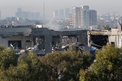 A building damaged in missile attacks in Erbil. Reuters