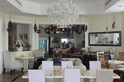 ABU DHABI - 09MAR2012 - Interiors at the Cafe Arabia in Abu Dhabi. Ravindranath K / The National