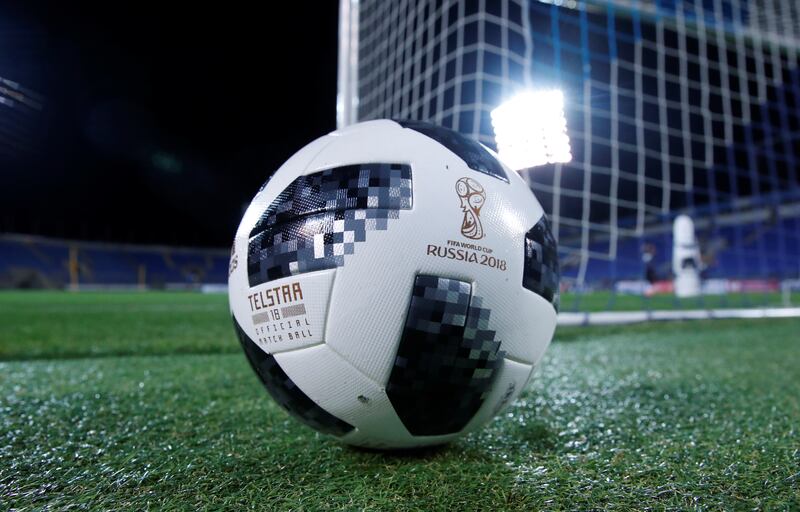 The official ball of the 2018 World Cup in Russia - Telstar 18. Reuters