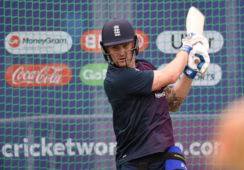 LONDON, ENGLAND - JUNE 24: Jason Roy of England bats during a nets session at Lords on June 24, 2019 in London, England. (Photo by Gareth Copley/Getty Images)