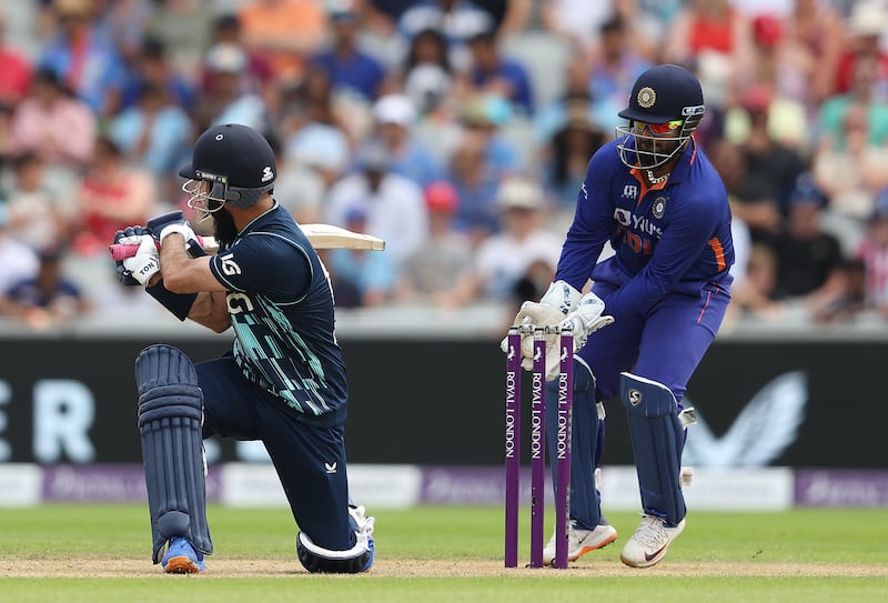 India wicketkeeper Rishabh Pant catches out England's Moeen Ali for 34 off the bowling of Ravindra Jadeja. Getty