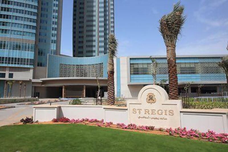 The 283-room St Regis hotel on the Corniche in Abu Dhabi is scheduled to open on August 15. Ravindranath K / The National