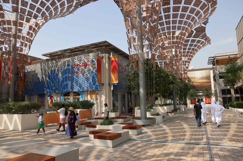 The Tunisian pavilion at Expo 2020 Dubai highlights the North African country's cultural and technology sector. Photo: AFP