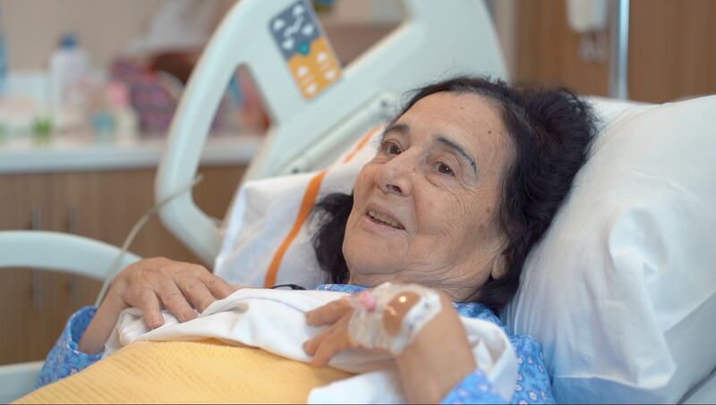 Portuguese tourist Maria Madalena, 80, was grateful for the support of medical staff in Dubai after being diagnosed with cancer during her holiday. Courtesy: Dubai Health Authority