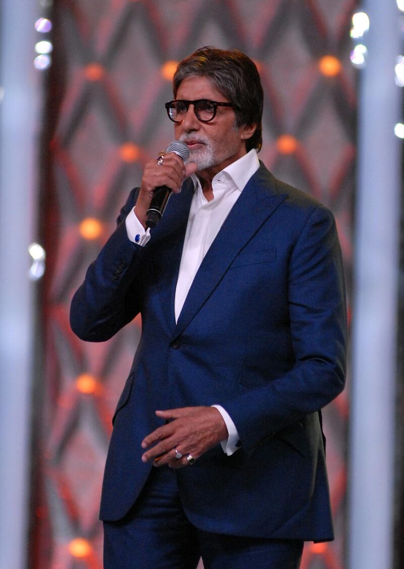 Bollywood actor Amitabh Bachchan at the Umang Mumbai Police Show 2018. Sujit Jaiswal / AFP