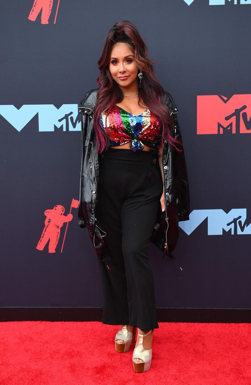 Nicole Polizzi arrives at the MTV Video Music Awards on Monday, August 26. AFP