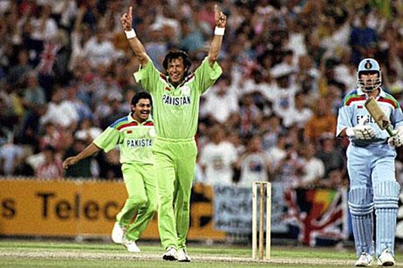 In 1992, Pakistan's most influential captain, Imran Khan, centre, picked a rookie Inzamam-ul-Haq for the World Cup and went on to win the tournament in Australia.