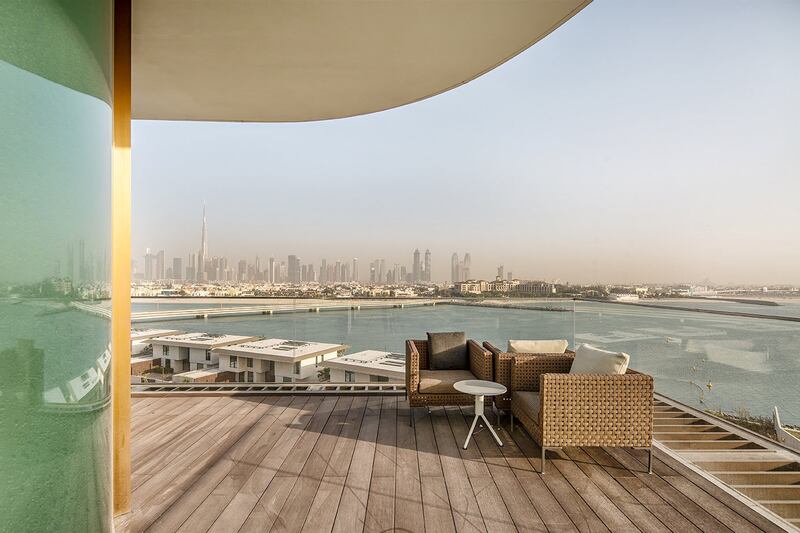The decking has a panoramic view of the city and resort.