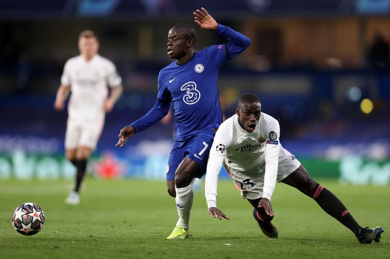 N’Golo Kante 8 – Man of the match in the first leg, dominant again in the second; the French midfielder produced another trademark performance of breaking up play all over the pitch, protected his defenders, and offered support in attack. Will never be judged on his finishing but should have done better when through on goal. Getty Images
