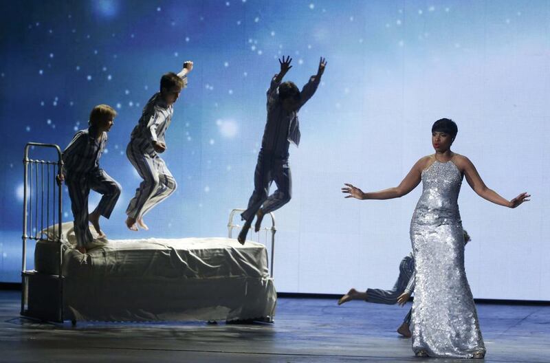 Jennifer Hudson performs a song from Finding Neverland during the Tony Awards. Carlo Allegri / Reuters