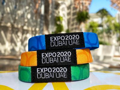 The Expo 2020 wristbands. Photo: Expo 2020