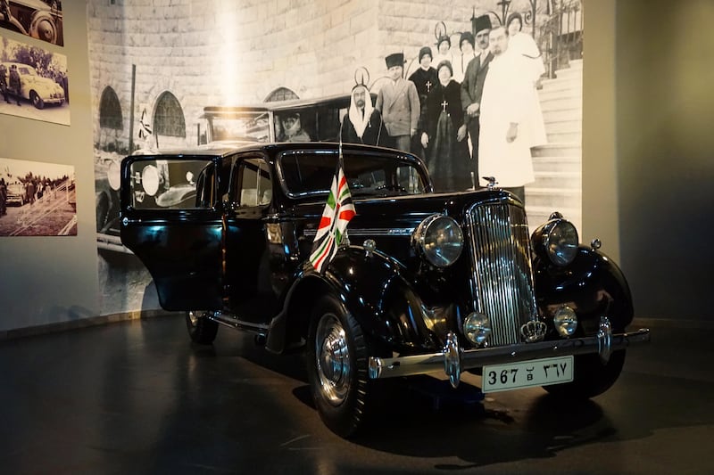 A Humber car used by King Abdullah I on his trips around the Kingdom, exhibited in The Royal Automobile Museum in Amman, Jordan. Alamy