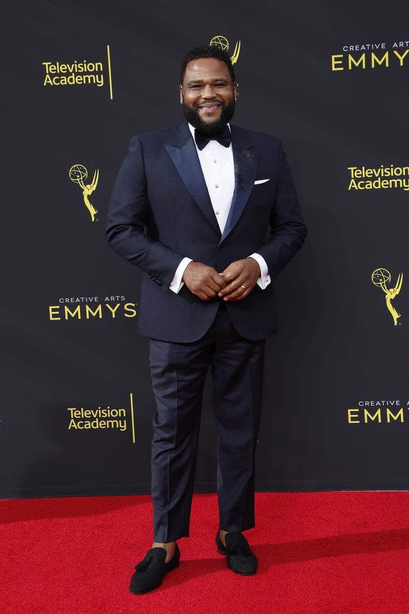 Anthony Anderson arrives on the red carpet for the 2019 Creative Arts Emmy Awards on Saturday, September 14, 2019. EPA