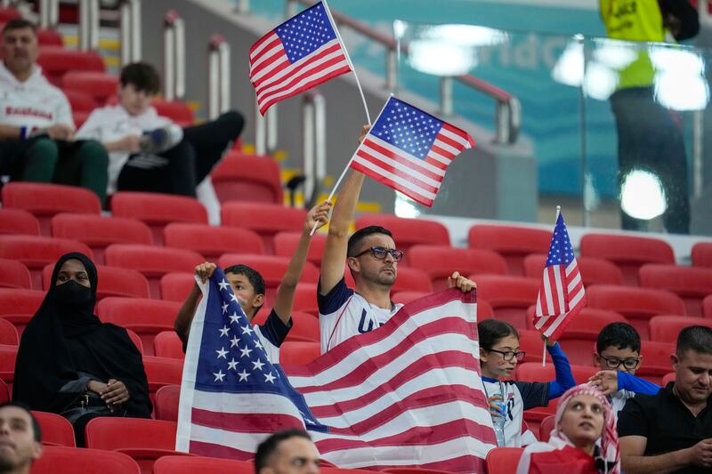 USA supporters can be found in every corner of the stadium. AP