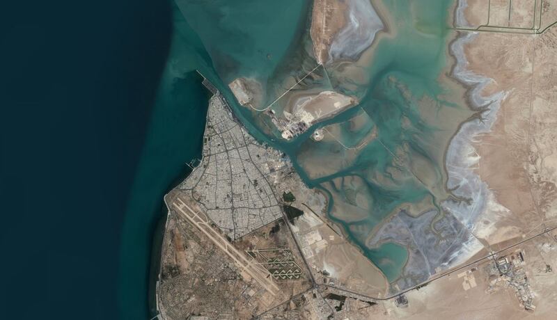 The port city of Genaveh in Iran’s southern Bushehr province is near the spill area. Bing Maps