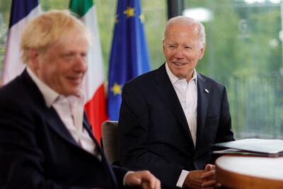 US President Joe Biden and British Prime Minister Boris Johnson will attend the Nato summit in Madrid. Reuters