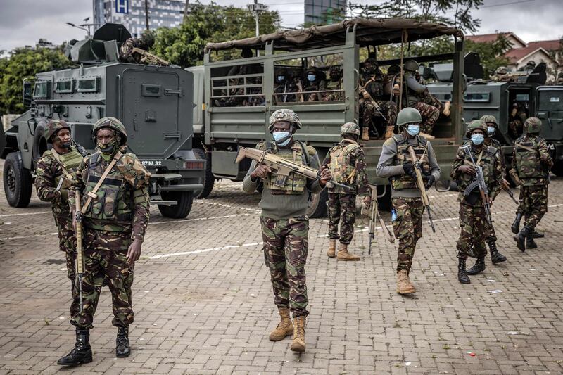 Kenya has sent troops on to the streets after deadly nationwide demonstrations. AFP