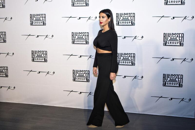 Kim Kardashian was on a whirlwind promotional tour if the UAE. Sarah Dea / The National



