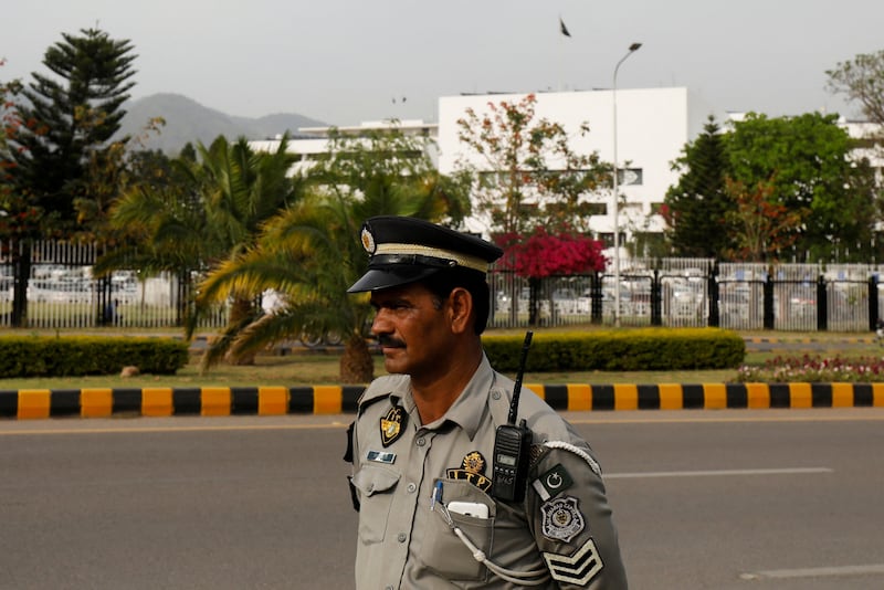 A police officer stands guard in Islamabad, Pakistan. Reuters