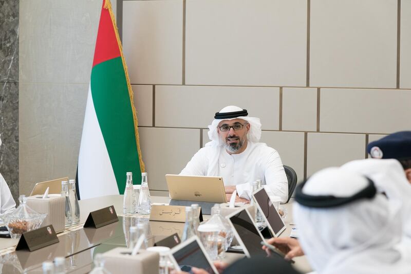 Sheikh Khalid bin Mohamed, chairman of Abu Dhabi Executive Committee, has been appointed chairman of Abu Dhabi Executive Office . Courtesy Abu Dhabi Government Media Office