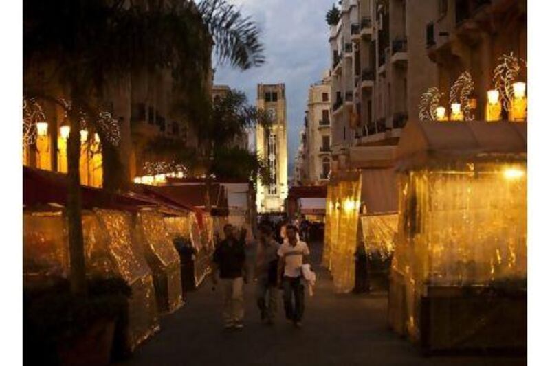 An evening stroll in downtown Beirut: a reader agrees with our columnist that the pleasures of city life come with a natural quota of bustle and diversity which is all part of the urban fabric. Bryan Denton for The National