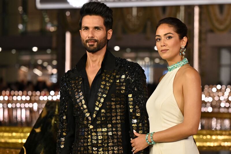 Actor Shahid Kapoor and his wife Mira Rajput. AFP