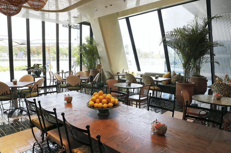 DUBAI, UNITED ARAB EMIRATES , June 18  – 2020 :- View of the Tashas café at the Galleria Mall in Al Barsha in Dubai.  (Pawan Singh / The National) For Lifestyle. Story by Ashleigh Stewart