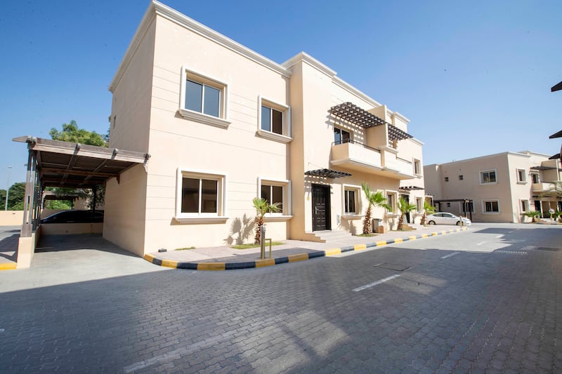 The five-bedroom villa in Al Barsha is within walking distance of the American Community School where some of the Rowberry children study.
