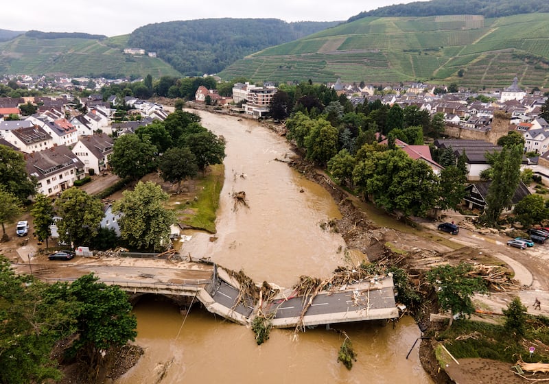 The Ahr, a tributary of the Rhine in western Germany, catastrophically burst its banks two years ago. EPA