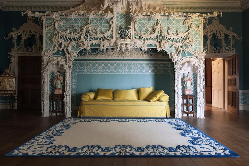 The Cobalt rug by Rodarte. The American brand is among a number of heavyweights that have created designs for The Rug Company, including Alexander McQueen and Marni. Photos courtesy The Rug Company