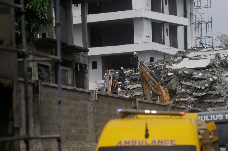 Officials announced that 14 people had been confirmed dead following the collapse. AP