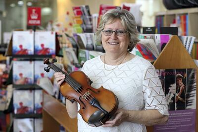 Dubai, United Arab Emirates - Reporter: Patrick Ryan: Carolyn Belsey Morton runs a music shop called 'The Music Room' in Dubai. Tuesday, January 21st, 2020. The Beach Centre, Dubai. Chris Whiteoak / The National