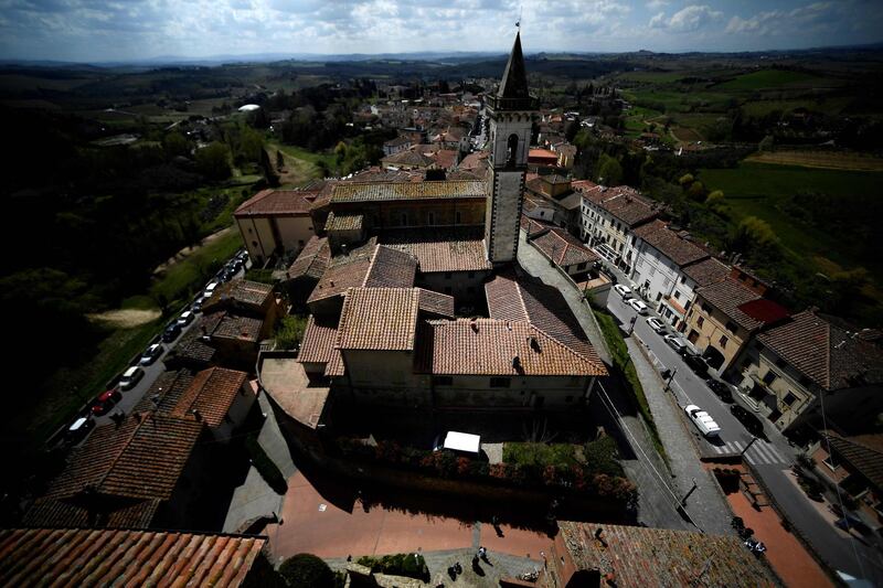 A view taken on April 9, 2019 from the Conti Guidi castle. AFP