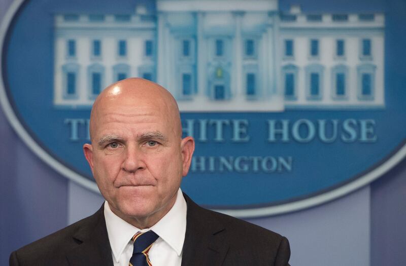 US National Security Adviser H. R. McMaster. AFP Photo