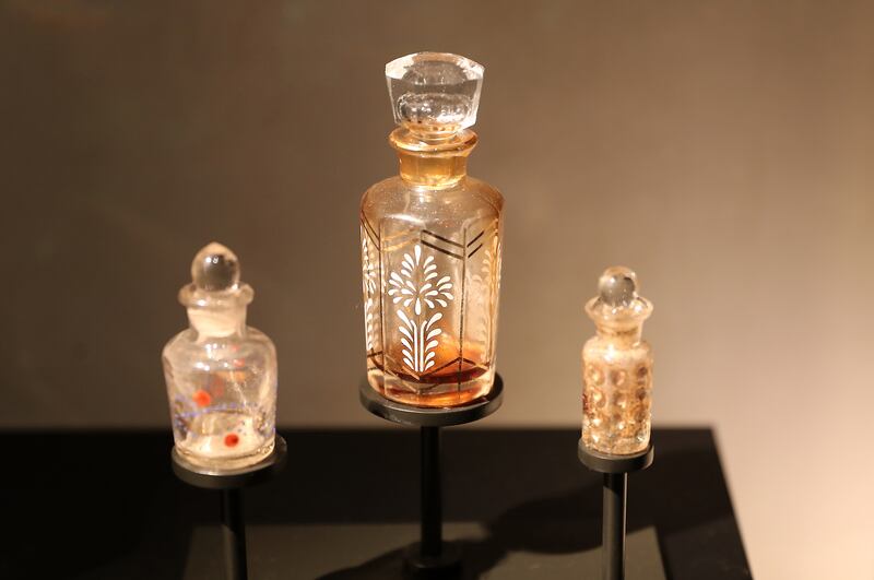 Bottled scents on display at the Perfume House. Pawan Singh / The National