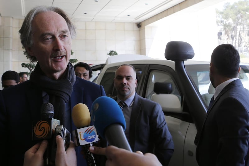 United Nations Special Envoy for Syria Geir Pedersen arrives in the capital Damascus.   AFP