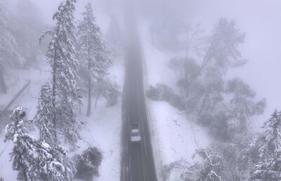 Much of California is being hit by a winter storm that is bringing rain, wind and snow in several locations. AFP