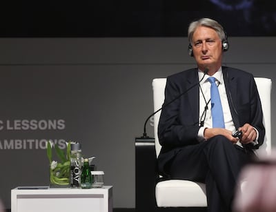 Philip Hammond during the International Government Communication Forum. Salam Al Amir / The National