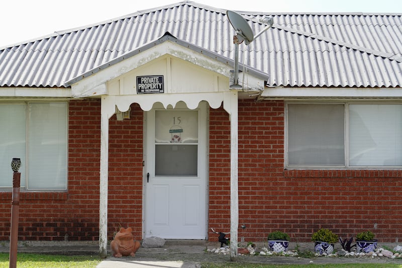 A sign on a house in Boca Chica Village warns passers-by they are on private property. 