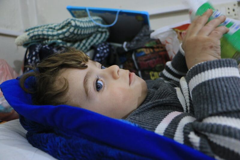 Abdul-Fatah is 18-month-old and is recovering from his injuries. Abd Almajed Alkarh / The National