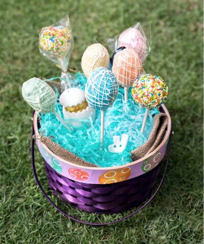 Easter egg-themed cake pops by Looshi's. Courtesy of Looshi's