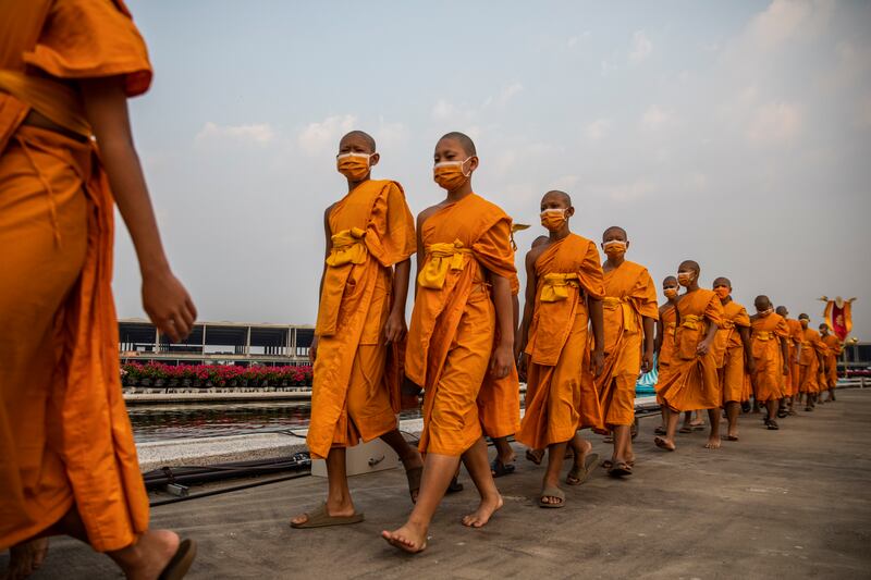 Hundreds of monks visited the most frequented Buddhist temples on the day. Getty