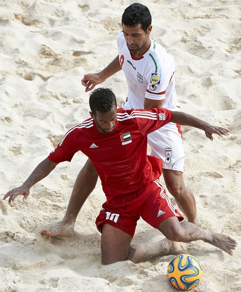 THe semi-final between the UAE and Iran was decided on penalties. Courtesy beachsoccer.com