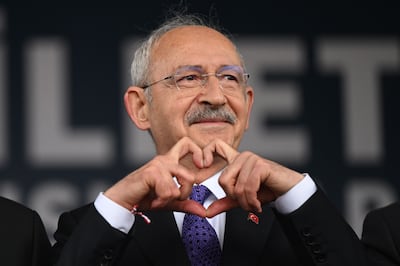 Turkey's Republican People's Party (CHP) leader and presidential candidate Kemal Kilicdaroglu at a rally in Canakkale, western Turkey on April 11, 2023. AFP