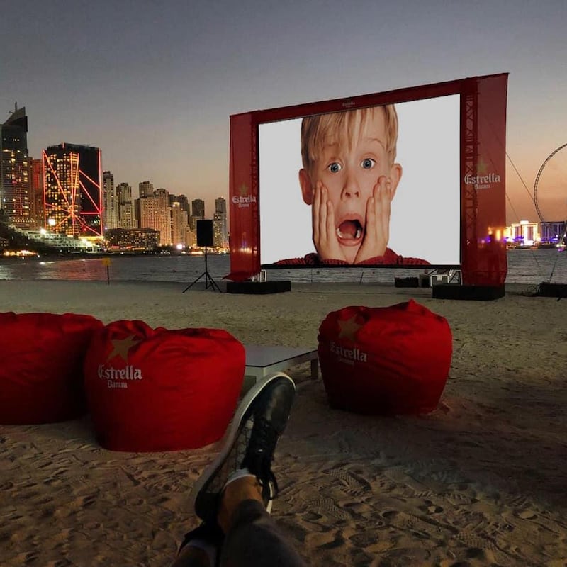 Zero Gravity in Dubai is showing Christmas classic 'Home Alone' at its Cinema on the Sand. Courtesy Zero Gravity 