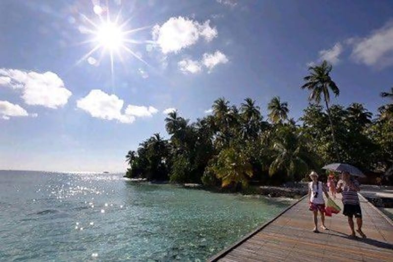 The Maldives economy is heavily dependent on tourism. Male Atoll is pictured here. Reuters